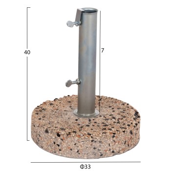 ΒΑΣΗ ΟΜΠΡΕΛΑΣ ΨΗΦΙΔΑ 15KG HM5476.15 ΜΕ ΣΩΛΗΝΑ ΔΙΑΜΕΤΡΟΥ Φ52