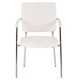 ΚΑΡΕΚΛΑ QUESTA ΜΕ ΜΠΡΑΤΣΑ HM1070.02 ΛΕΥΚΗ 56,5x59x85 cm