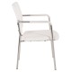 ΚΑΡΕΚΛΑ QUESTA ΜΕ ΜΠΡΑΤΣΑ HM1070.02 ΛΕΥΚΗ 56,5x59x85 cm
