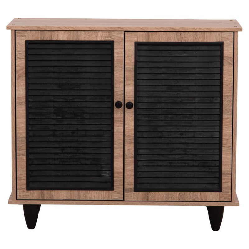 ΠΑΠΟΥΤΣΟΘΗΚΗ ΞΥΛΙΝΗ MCKENNA HM2266.02 ΣΕ ΧΡΩΜΑ SONAMA-ΜΑΥΡΟ 77x30x69Υεκ.