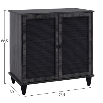 ΠΑΠΟΥΤΣΟΘΗΚΗ ΞΥΛΙΝΗ MCKENNA HM2266.01 ΣΕ ΑΝΘΡΑΚΙ ΧΡΩΜΑ 76,5X30X68,5