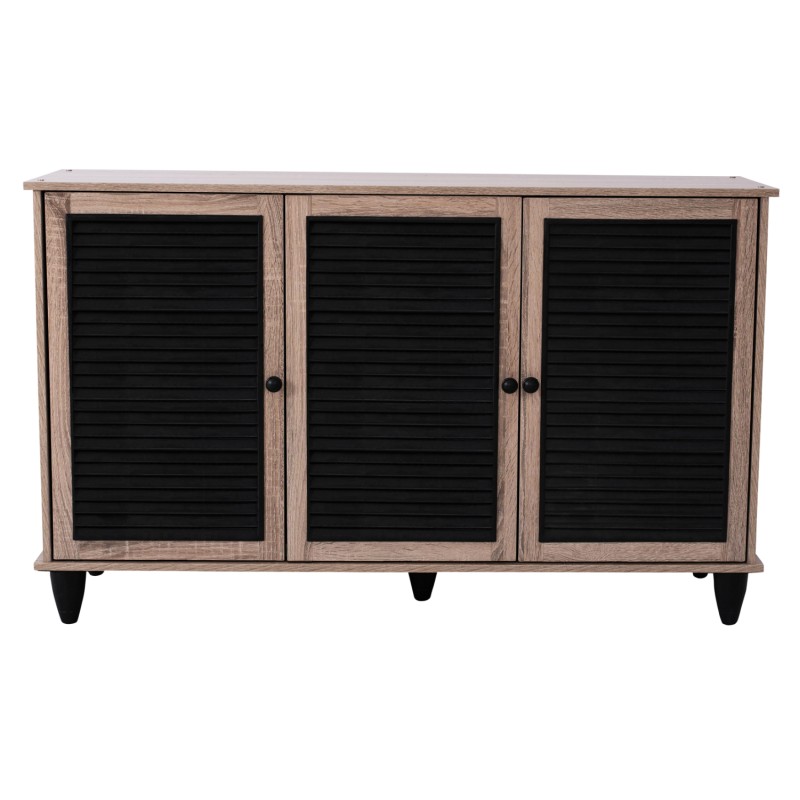 ΠΑΠΟΥΤΣΟΘΗΚΗ-ΝΤΟΥΛΑΠΙ MCKENNA 3ΠΟΡΤΕΣ HM2267.02 SONAMA-ΜΑΥΡΟ 112x30x68,5Υ εκ.