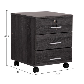 ΣΥΡΤΑΡΙΕΡΑ ΓΡΑΦΕΙΟΥ HAYDEN HM2282.01 ΣΕ ΑΝΘΡΑΚΙ ΧΡΩΜΑ 39.5x40x46.5Υεκ