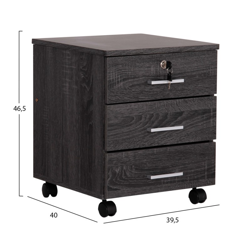 ΣΥΡΤΑΡΙΕΡΑ ΓΡΑΦΕΙΟΥ HAYDEN HM2282.01 ΣΕ ΑΝΘΡΑΚΙ ΧΡΩΜΑ 39.5x40x46.5Υεκ