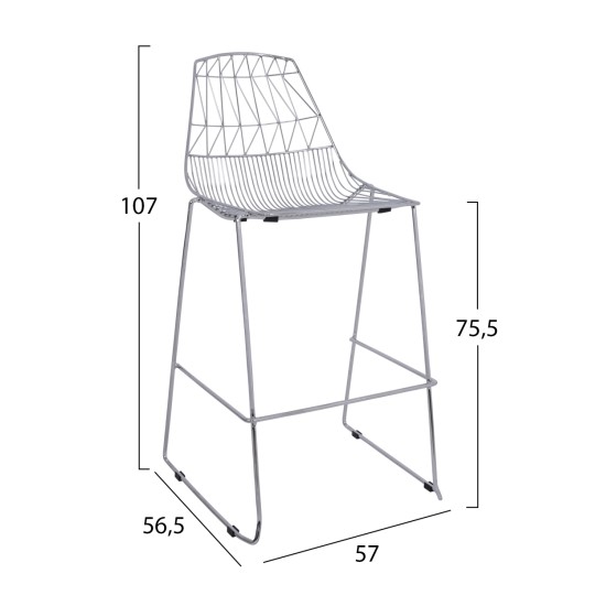 ΣΚΑΜΠΩ BAR ΜΕΤΑΛΛΙΚΟ HM5465.100 LUX ΧΡΩΜΙΟΥ 57x56,5x107 εκ. ΣΚΑΜΠΩ BAR ΜΕΤΑΛΛΙΚΟ HM5465.100 LUX ΧΡΩΜΙΟΥ 57x56,5x107 εκ.