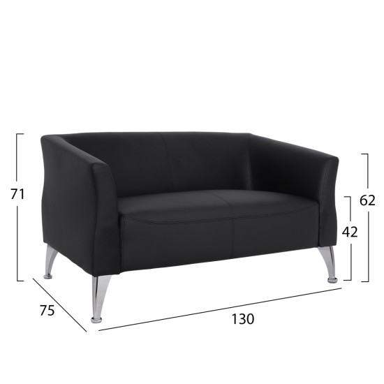 ΚΑΝΑΠΕΣ 2ΘΕΣΙΟΣ KIANA HM3122.21 ΜΕ ΜΑΥΡΟ PU 130x75x71 εκ. ΚΑΝΑΠΕΣ 2ΘΕΣΙΟΣ KIANA HM3122.21 ΜΕ ΜΑΥΡΟ PU 130x75x71 εκ.