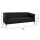 ΚΑΝΑΠΕΣ 3ΘΕΣΙΟΣ KIANA HM3122.31 ΜΕ ΜΑΥΡΟ PU 180x75x71 εκ. ΚΑΝΑΠΕΣ 3ΘΕΣΙΟΣ KIANA HM3122.31 ΜΕ ΜΑΥΡΟ PU 180x75x71 εκ.