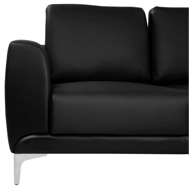 ΚΑΝΑΠΕΣ 2ΘΕΣΙΟΣ KΕΝΖΙΕ HM3121.21 ΜΕ ΜΑΥΡΟ PU 142x81x81 εκ.