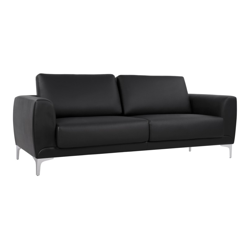 ΚΑΝΑΠΕΣ 3ΘΕΣΙΟΣ KENZIE HM3121.31 ΜΕ ΜΑΥΡΟ PU 190x81x81 εκ.