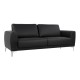 ΚΑΝΑΠΕΣ 3ΘΕΣΙΟΣ KENZIE HM3121.31 ΜΕ ΜΑΥΡΟ PU 190x81x81 εκ.