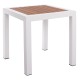 ΤΡΑΠΕΖΙ ΑΛΟΥΜΙΝΙΟΥ SABRA HM5403.01 ΛΕΥΚΟ ΜΕ POLYWOOD 45Χ45Χ45,5 εκ.