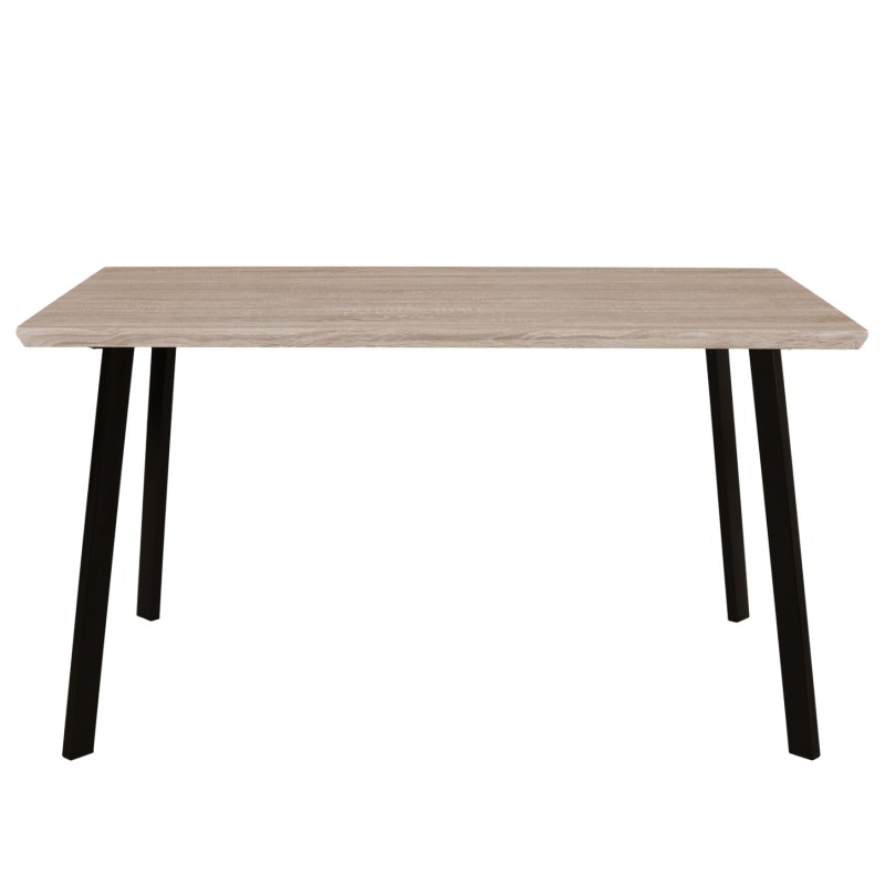 ΤΡΑΠΕΖΙ ΤΡΑΠΕΖΑΡΙΑΣ OFIRA 140X80 SONAMA ΜΕ ΜΑΥΡΑ ΠΟΔΙΑ HM8374