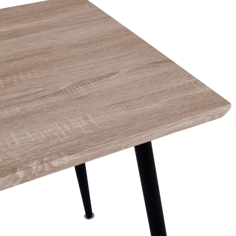 ΤΡΑΠΕΖΙ ΤΡΑΠΕΖΑΡΙΑΣ PALOMA HM8334.01, 120X70Χ76,5 SONΟMA, ΜΑΥΡΑ ΠΟΔΙΑ