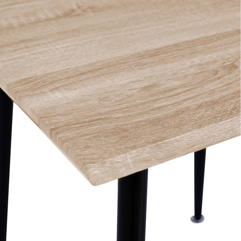 ΤΡΑΠΕΖΙ ΤΡΑΠΕΖΑΡΙΑΣ PALOMA HM8335.01, 70Χ70X76.5, SONOMA, ΜΑΥΡΑ ΠΟΔΙΑ