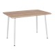 ΤΡΑΠΕΖΙ ΤΡΑΠΕΖΑΡΙΑΣ PALOMA HM8334.02, 120X70X76,5- SONOMA, ΛΕΥΚΑ ΠΟΔΙΑ