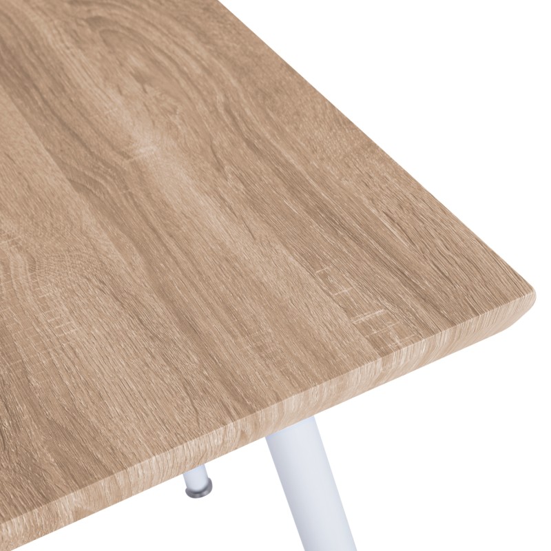 ΤΡΑΠΕΖΙ ΤΡΑΠΕΖΑΡΙΑΣ PALOMA HM8335.02, 70Χ70X76,5, SONOMA, ΛΕΥΚΑ ΠΟΔΙΑ