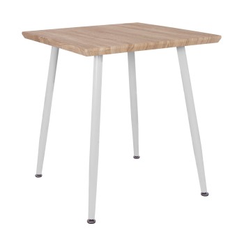 ΤΡΑΠΕΖΙ ΤΡΑΠΕΖΑΡΙΑΣ PALOMA HM8335.02, 70Χ70X76,5, SONOMA, ΛΕΥΚΑ ΠΟΔΙΑ