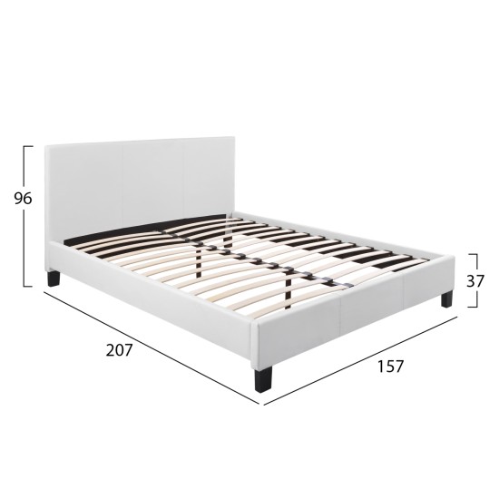 ΚΡΕΒΑΤΙ BECCA 150x200 εκ. ΜΕ PU ΛΕΥΚΟ HM553.01 ΚΡΕΒΑΤΙ BECCA 150x200 εκ. ΜΕ PU ΛΕΥΚΟ HM553.01