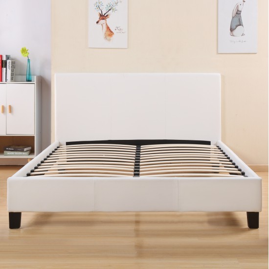 ΚΡΕΒΑΤΙ BECCA 150x200 εκ. ΜΕ PU ΛΕΥΚΟ HM553.01 ΚΡΕΒΑΤΙ BECCA 150x200 εκ. ΜΕ PU ΛΕΥΚΟ HM553.01