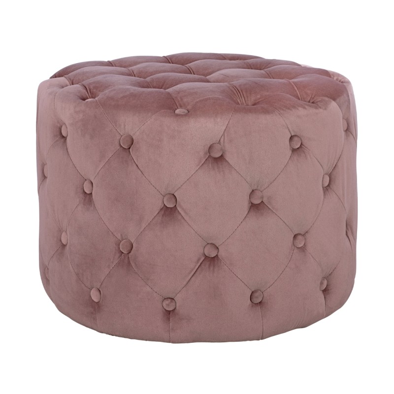 ΣΚΑΜΠΟ KASSIE  ΣΑΠΙΟ ΜΗΛΟ ΒΕΛΟΥΔΟ ΤΥΠΟΥ CHESTERFIELD HM8406.02 Φ60x43Υ εκ.