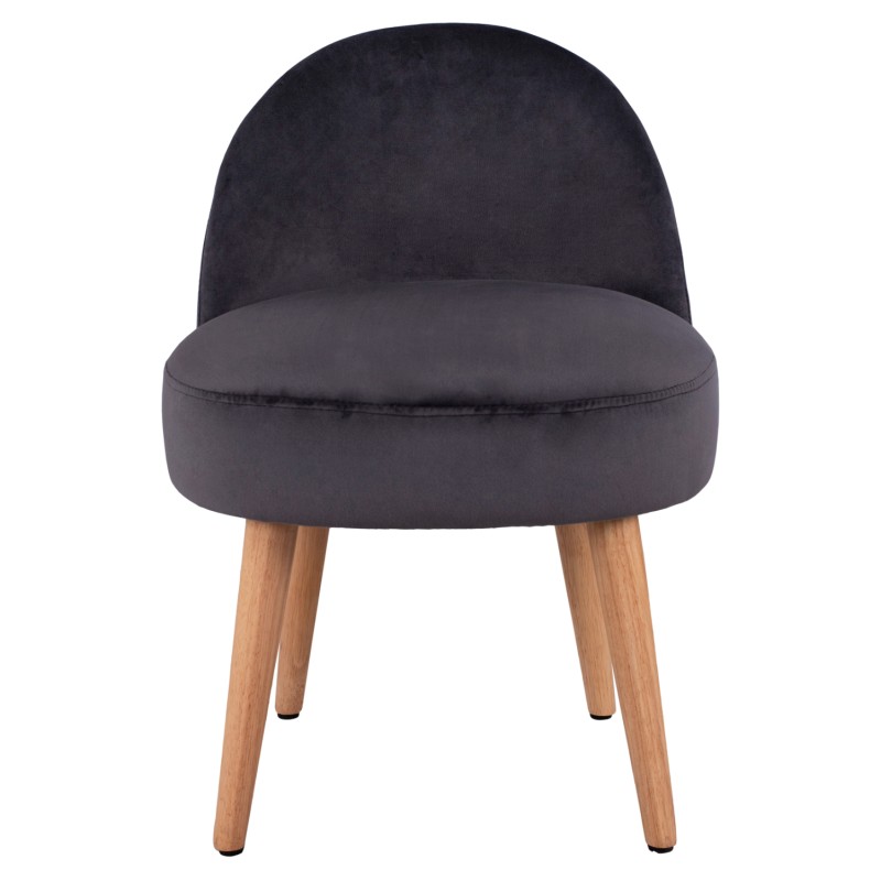 ΣΚΑΜΠΟ ΜΕ ΠΛΑΤΗ YASMINE ΓΚΡΙ ΒΕΛΟΥΔΟ HM8395.01  47x43x63,5Υ εκ.εκ.