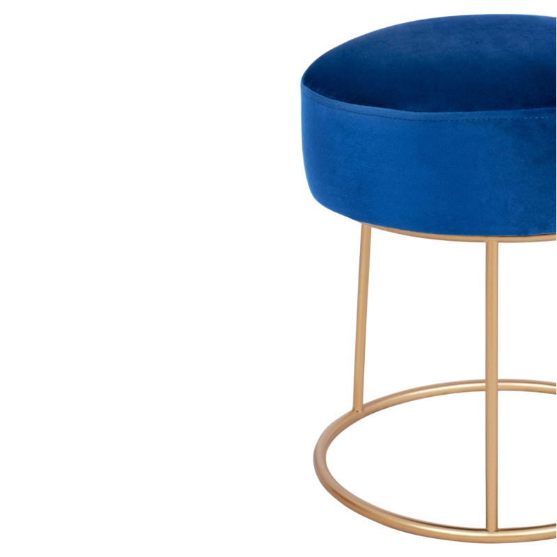 ΣΚΑΜΠΟ KARLO HM8411.08 ΜΠΛΕ ΒΕΛΟΥΔΟ ΜΕ ΧΡΥΣΗ ΒΑΣΗ Φ36x38Υ εκ.