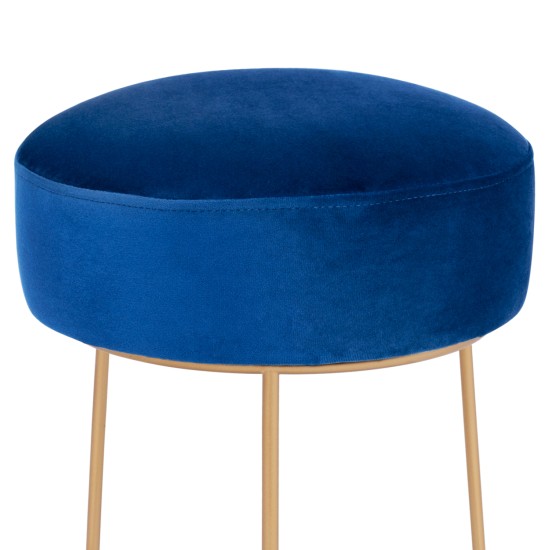 ΣΚΑΜΠΟ KARLO HM8411.08 ΜΠΛΕ ΒΕΛΟΥΔΟ ΜΕ ΧΡΥΣΗ ΒΑΣΗ Φ36x38Υ εκ.