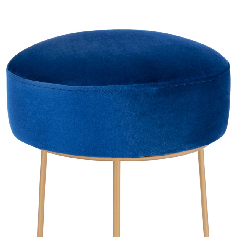 ΣΚΑΜΠΟ KARLO HM8411.08 ΜΠΛΕ ΒΕΛΟΥΔΟ ΜΕ ΧΡΥΣΗ ΒΑΣΗ Φ36x38Υ εκ.