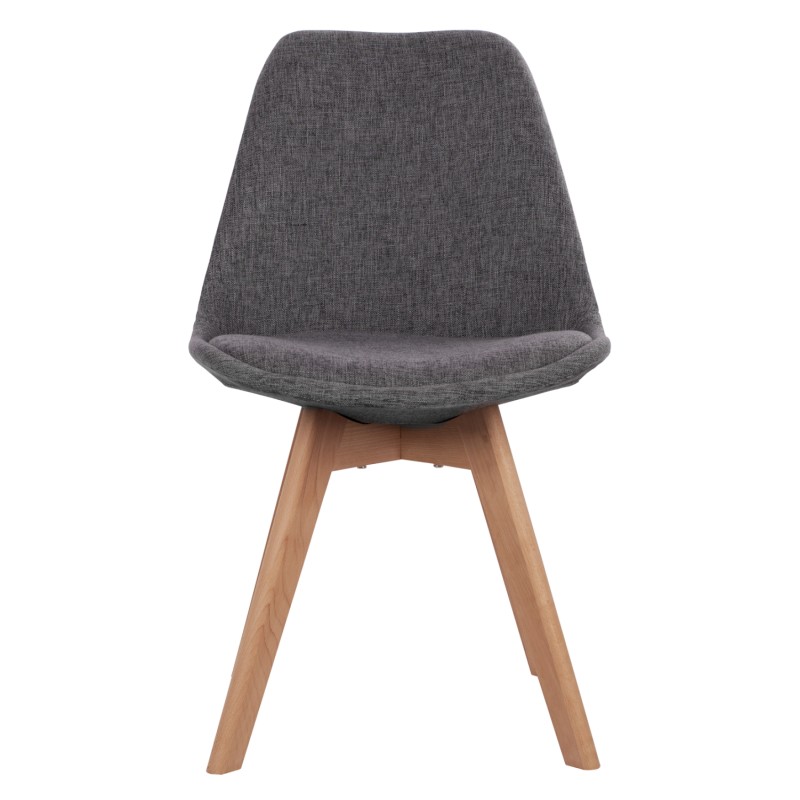 ΚΑΡΕΚΛΑ VEGAS ΜΕ ΞΥΛΙΝΑ ΠΟΔΙΑ ΚΑΙ ΜΕ ΥΦΑΣΜΑ ΓΚΡΙ HM0033.50 48Χ55Χ82 ΕΚ