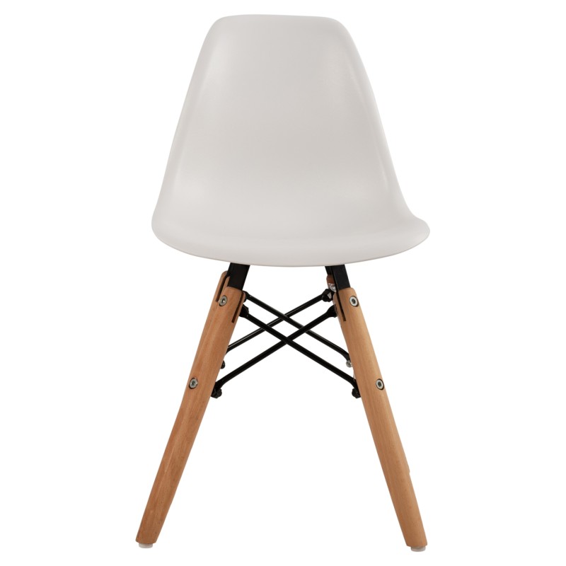 ΚΑΡΕΚΛΑ TWIST KID HM8453.01 ΞΥΛΙΝΑ ΠΟΔΙΑ Κ ΚΑΘΙΣΜΑ PP ΛΕΥΚΟ 31x34x55.5Υεκ