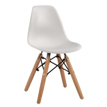 ΚΑΡΕΚΛΑ TWIST KID HM8453.01 ΞΥΛΙΝΑ ΠΟΔΙΑ Κ ΚΑΘΙΣΜΑ PP ΛΕΥΚΟ 31x34x55.5Υεκ