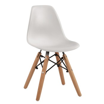 ΚΑΡΕΚΛΑ TWIST KID HM8453.01 ΞΥΛΙΝΑ ΠΟΔΙΑ Κ ΚΑΘΙΣΜΑ PP ΛΕΥΚΟ 31x34x55.5Υεκ