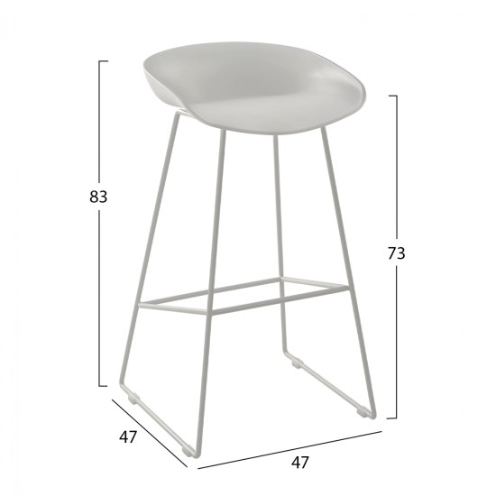 ΣΚΑΜΠΟ ΜΕΤΑΛΛΙΚΟ NAILA HM8450.01 ΜΕ ΚΑΘΙΣΜΑ PP ΛΕΥΚΟ 47x47x83 εκ. ΣΚΑΜΠΟ ΜΕΤΑΛΛΙΚΟ NAILA HM8450.01 ΜΕ ΚΑΘΙΣΜΑ PP ΛΕΥΚΟ 47x47x83 εκ.
