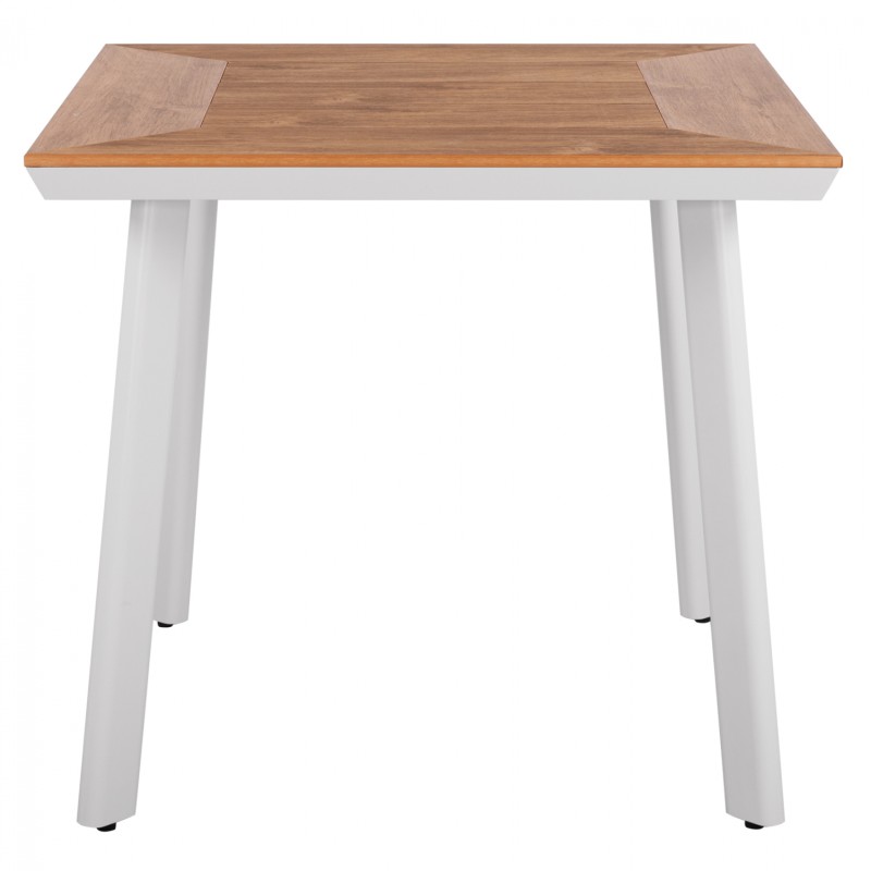 ΤΡΑΠΕΖΙ ΑΛΟΥΜΙΝΙΟΥ TABER ΛΕΥΚΟ ΜΕ ΕΠΙΦΑΝΕΙΑ POLYWOOD HM5563.01 80x80x73Υ ΕΚ.