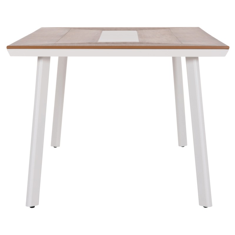 ΤΡΑΠΕΖΙ ΑΛΟΥΜΙΝΙΟΥ TABER HM5131.11 ΛΕΥΚΟ ΜΕ POLYWOOD TOP 200x100x75Υεκ