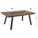 ΤΡΑΠΕΖΙ ΑΛΟΥΜΙΝΙΟΥ TABER ΜΕ POLYWOOD 200X100 ΓΚΡΙ HM5131.12