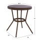 ΤΡΑΠΕΖΙ ΑΛΟΥΜΙΝΙΟΥ MOSES Φ70x76 εκ. BAMBOO LOOK HM5532.03 ΚΑΦΕ ΜΕ ΓΥΑΛΙ ΤΡΑΠΕΖΙ ΑΛΟΥΜΙΝΙΟΥ MOSES Φ70x76 εκ. BAMBOO LOOK HM5532.03 ΚΑΦΕ ΜΕ ΓΥΑΛΙ