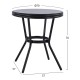 ΤΡΑΠΕΖΙ ΑΛΟΥΜΙΝΙΟΥ MOSES Φ70 BAMBOO LOOK HM5532.02 ΜΑΥΡΟ ΜΕ ΓΥΑΛΙ Φ70X76 εκ ΤΡΑΠΕΖΙ ΑΛΟΥΜΙΝΙΟΥ MOSES Φ70 BAMBOO LOOK HM5532.02 ΜΑΥΡΟ ΜΕ ΓΥΑΛΙ Φ70X76 εκ