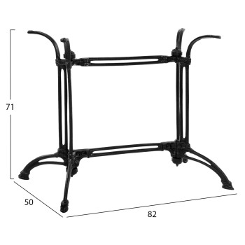 ΒΑΣΗ ΑΠΟ ΜΑΝΤΕΜΙ ΔΙΣΤΗΛΗ HM443 ΣΕ ΜΑΥΡΟ ΧΡΩΜΑ 82X50X71Y