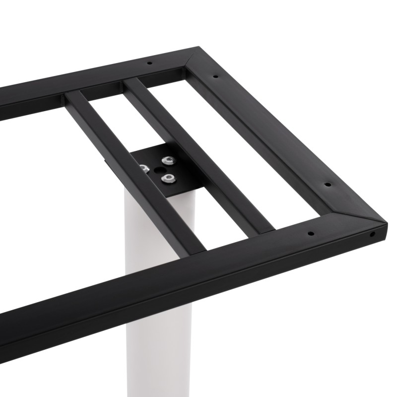 ΒΑΣΗ ΜΕΤΑΛΛΙΚΗ ΔΙΠΛΗ ΛΕΥΚΗ ΜΑΤ 80Χ40Χ72Υεκ. ΜΕ ΡΕΓΟΥΛΑΤΟΡΟΥΣ HM435.12