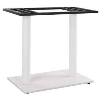 ΒΑΣΗ ΜΕΤΑΛΛΙΚΗ ΔΙΠΛΗ ΛΕΥΚΗ ΜΑΤ 80Χ40Χ72Υεκ. ΜΕ ΡΕΓΟΥΛΑΤΟΡΟΥΣ HM435.12