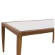 ΤΡΑΠΕΖΙ MEIR ΣΑΛΟΝΙΟΥ ΑΛΟΥΜΙΝΙΟΥ BAMBOO LOOK ΜΕ ΓΥΑΛΙ 100Χ58Χ46 HM5551.01