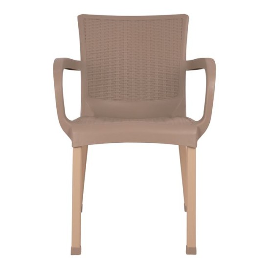 ΠΟΛΥΘΡΟΝΑ ΠΟΛΥΠΡΟΠΥΛΕΝΙΟΥ RATTAN ΠΟΔΙ ALU HM5591.02 ΚΑΠΟΥΤΣΙΝΟ 60x60x82 cm ΠΟΛΥΘΡΟΝΑ ΠΟΛΥΠΡΟΠΥΛΕΝΙΟΥ RATTAN ΠΟΔΙ ALU HM5591.02 ΚΑΠΟΥΤΣΙΝΟ 60x60x82 cm
