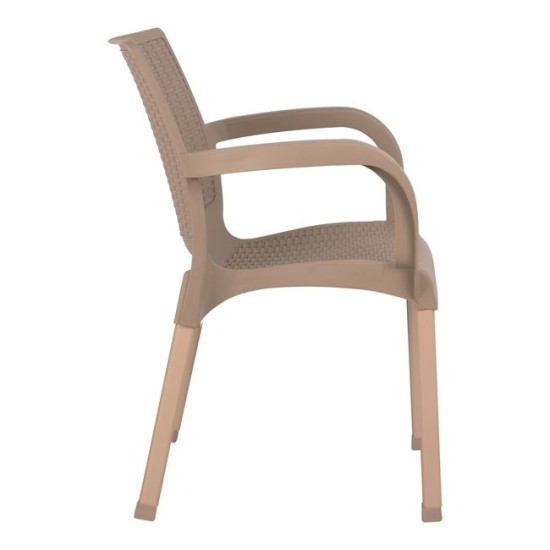 ΠΟΛΥΘΡΟΝΑ ΠΟΛΥΠΡΟΠΥΛΕΝΙΟΥ RATTAN ΠΟΔΙ ALU HM5591.02 ΚΑΠΟΥΤΣΙΝΟ 60x60x82 cm ΠΟΛΥΘΡΟΝΑ ΠΟΛΥΠΡΟΠΥΛΕΝΙΟΥ RATTAN ΠΟΔΙ ALU HM5591.02 ΚΑΠΟΥΤΣΙΝΟ 60x60x82 cm