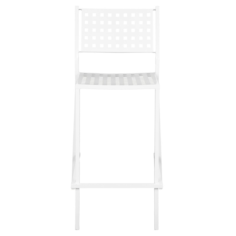 ΣΚΑΜΠΟ ΜΠΑΡ ΜΕΤΑΛΛΙΚΟ OLYMPIAS HM5528.02 ΣΕ ΛΕΥΚΗ ΑΠΟΧΡΩΣΗ 47x58x111 εκ.