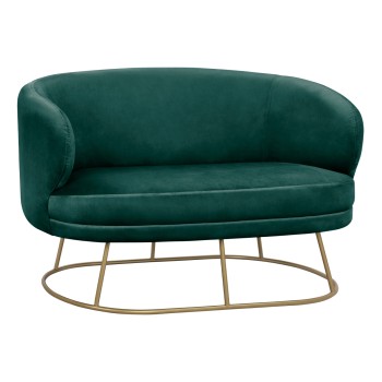 ΚΑΝΑΠΕΣ 2ΘΕΣΙΟΣ ARIEN HM8492.03 ΑΠΟ ΒΕΛΟΥΔΟ ΚΥΠΑΡΙΣΣΙ ΜΕ ΧΡΥΣΗ ΒΑΣΗ 125X80X84Y εκ.