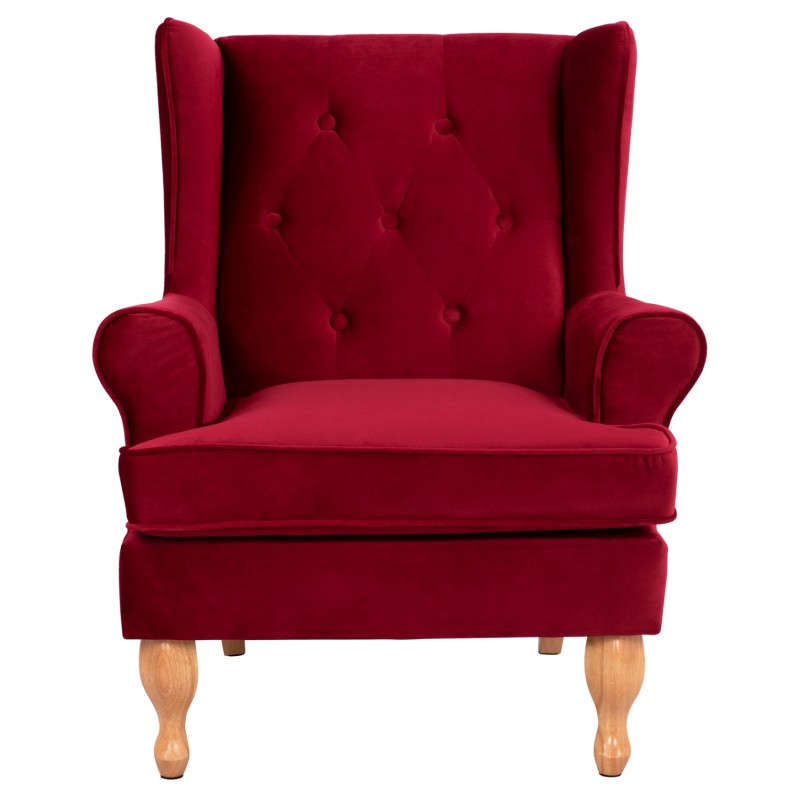 ΠΟΛΥΘΡΟΝΑ ΜΠΕΡΖΕΡΑ ΚΟΚΚΙΝΟ ΒΕΛΟΥΔΟ BRANDON 81Χ83Χ101Υ εκ.HM3073.14