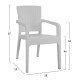 ΠΟΛΥΘΡΟΝΑ ΠΟΛΥΠΡΟΠΥΛΕΝΙΟΥ RATTAN HM5590.04 ΧΡΩΜΑ ΛΕΥΚΟ 58x55x87 cm. ΠΟΛΥΘΡΟΝΑ ΠΟΛΥΠΡΟΠΥΛΕΝΙΟΥ RATTAN HM5590.04 ΧΡΩΜΑ ΛΕΥΚΟ 58x55x87 cm.