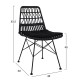 ΣΕΤ 7ΤΜΧ ALLEGRA WICKER ΜΕ ΤΡΑΠΕΖΙ 160X90X78Υ ΜΠΕΖ & ΜΑΥΡΟ ΧΡΩΜΑ HM10516