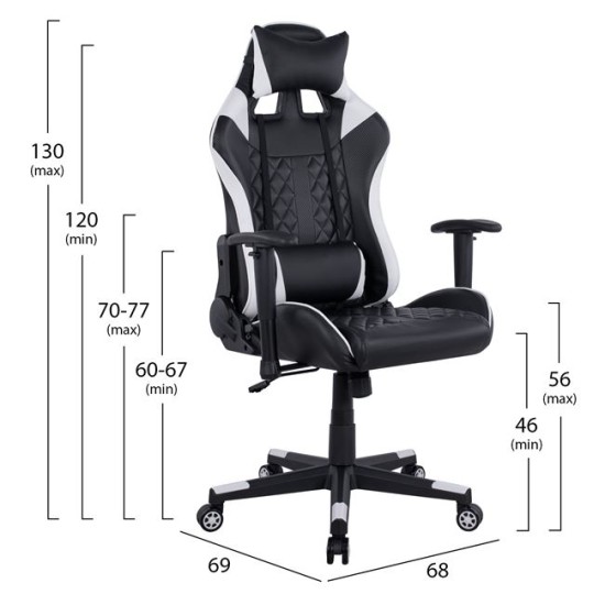 ΠΟΛΥΘΡΟΝΑ GAMING JOURNEY HM1146.04 ΣΕ ΧΡΩΜΑ ΜΑΥΡΟ-ΛΕΥΚΟ 68Χ69Χ130 ΕΚ ΠΟΛΥΘΡΟΝΑ GAMING JOURNEY HM1146.04 ΣΕ ΧΡΩΜΑ ΜΑΥΡΟ-ΛΕΥΚΟ 68Χ69Χ130 ΕΚ